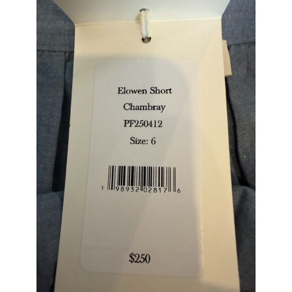 NWT Ulla Johnson Elowen Cotton Shorts in Chambray Blue Women's Sz. 6 - Picture 8 of 9